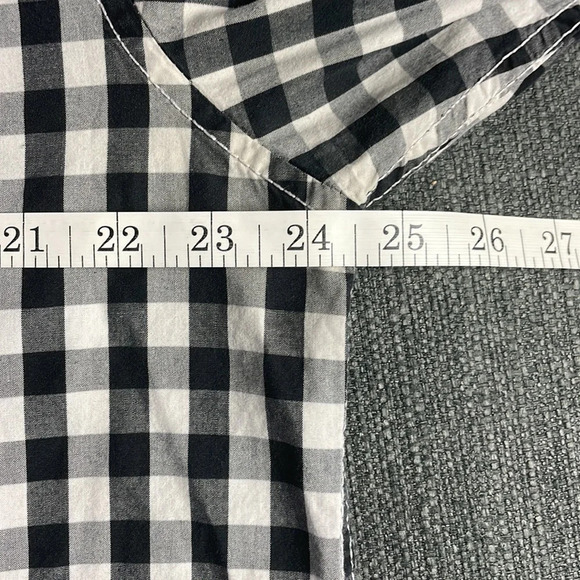 Izod Luxury Sport Men’s Button Down Shirt Size Large Black White Check - Picture 7 of 9